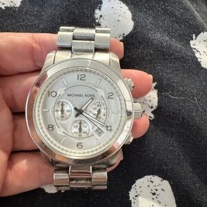 Michael Kors Silver Chronograph Timepiece